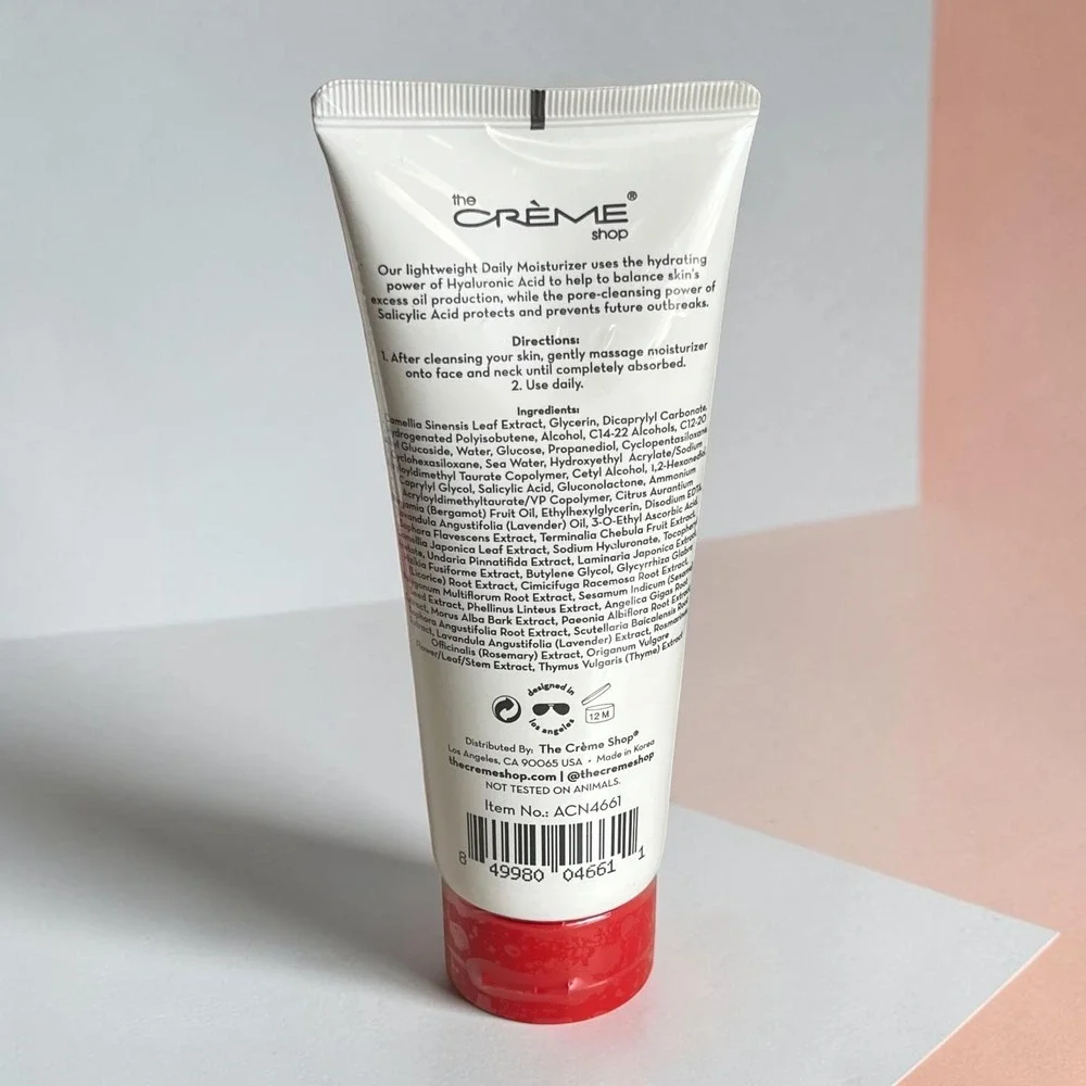 The Crème Shop What Acne Daily Moisturizer 5.41oz Salicylic Acid Hyaluronic Acid